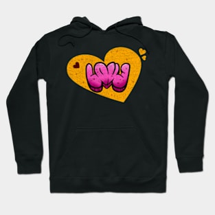 valentine day graffiti Hoodie